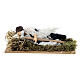 Sleeping man in terracotta and plastic, for 12 cm nativity s1