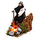 Pastor con fuego y luz terracota y plástico belén 12 cm s2