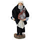 Shepherd with ham for Nativity scenes of 12 cm in terracotta and plastic s1