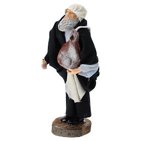 Pastore con prosciutto terracotta e plastica presepe 12 cm