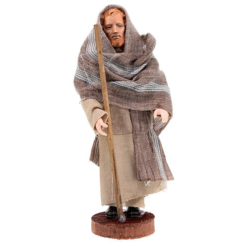 Statue of St. Joseph for Nativity scenes of 12 cm in terracotta and plastic 4