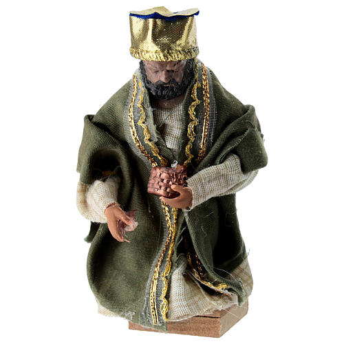 Moorish Magi in terracotta and plastic, 12 cm nativity 1