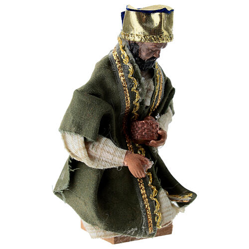 Moorish Magi in terracotta and plastic, 12 cm nativity 3