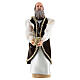 Statue of white king for Nativity scenes of 12 cm in terracotta and plastic s1