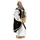 Statue of white king for Nativity scenes of 12 cm in terracotta and plastic s3