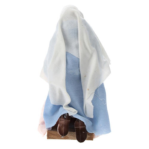 Statue of the Virgin Mary for Nativity scenes of 12 cm in terracotta and plastic 3