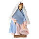 Mary in terracotta and plastic, 12 cm nativity s1