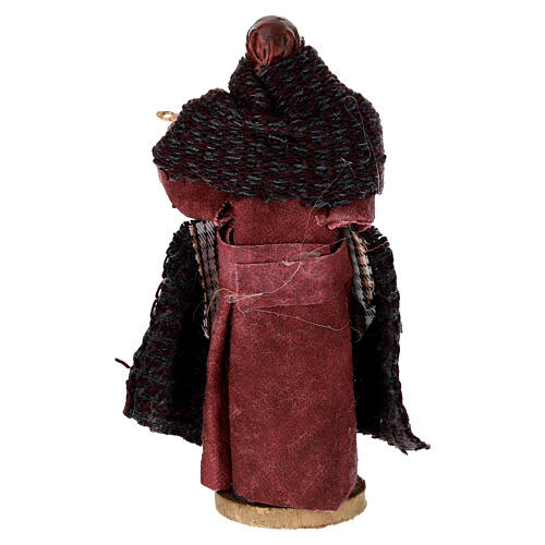 Donna con pentola terracotta e plastica presepe di 12 cm 4