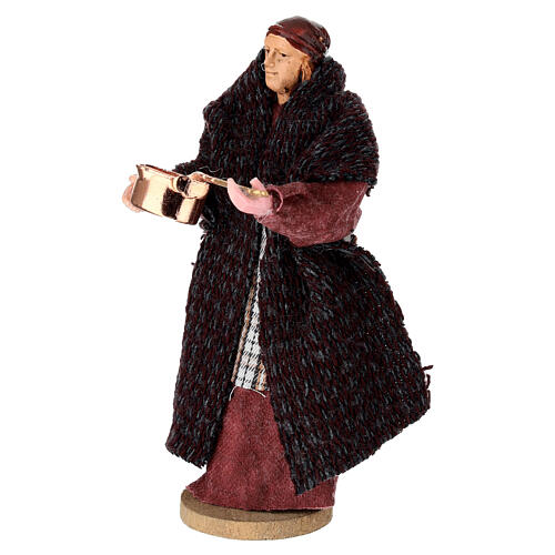 Mulher com panela terracota e plástico para presépio com figuras de 12 cm de altura média 2