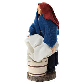 Washerwoman in terracotta and plastic, 12 cm nativity