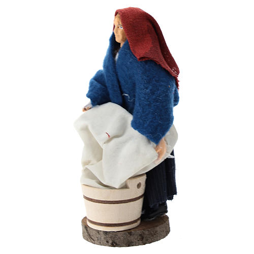 Washerwoman in terracotta and plastic, 12 cm nativity 2