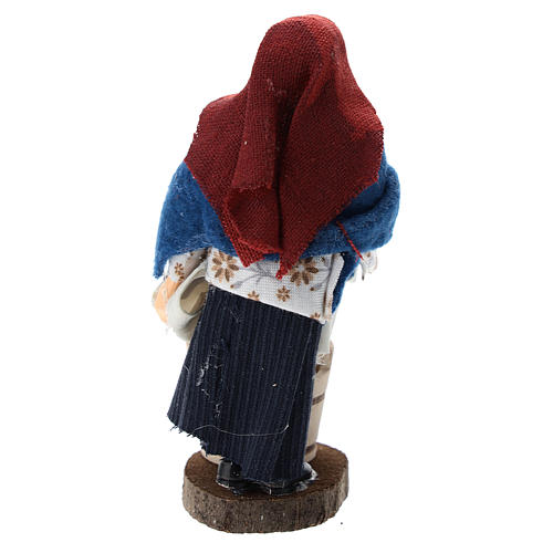 Washerwoman in terracotta and plastic, 12 cm nativity 3