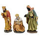 Set of 3 Wise Men in resin for Nativity scene of 15 cm s1