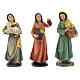 Resin shepherdesses for Nativity scenes of 15 cm 3 pieces s1