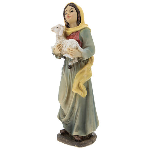 Shepherdess resin for nativity of 15 cm 3 pcs 4