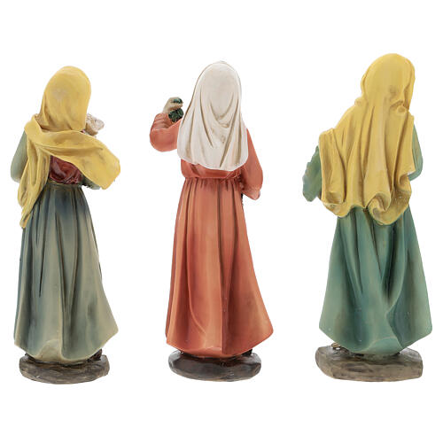 Shepherdess resin for nativity of 15 cm 3 pcs 6