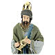 Three Kings set 40 cm in resin with grey and green clothing s2