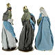 Three Kings set 40 cm in resin with grey and green clothing s6