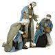 Nativity scene Magi 120 cm, in resin and fabric, with green and grey clothing s9