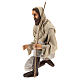 Shepherd 170 cm Life size kneeling in resin and cloth s3