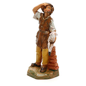 Rapaz com ovelha para presépio Fontanini com figuras de 10 cm de altura média