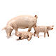 Família porcos para presépio Fontanini com figuras de 20 cm de altura média s1