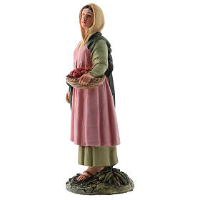 Pastora cesta de fruta línea Martino Landi para belenes de 12 cm