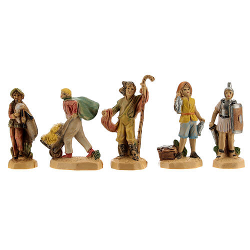 Wooden nativity scene characters 25 pcs 4 cm 4