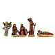 Wooden nativity scene characters 25 pcs 4 cm s6