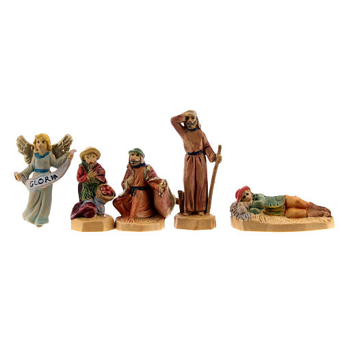 Figurines crèche effet bois 25 pcs 4 cm 6