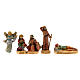 Figurines crèche effet bois 25 pcs 4 cm s6