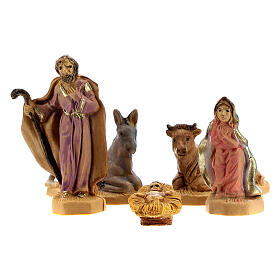 Conjunto 25 figuras do presépio de Natal estilo madeira, altura média 4 cm