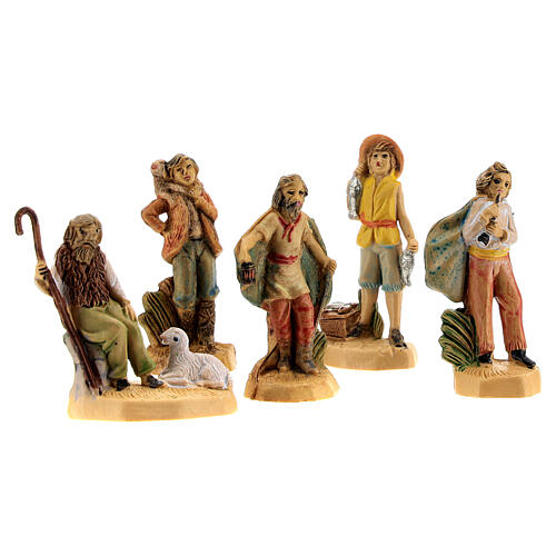 Nativity scene set characters wood effect 25 pcs, 4 cm 3