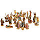 Nativity scene set characters wood effect 25 pcs, 4 cm s1