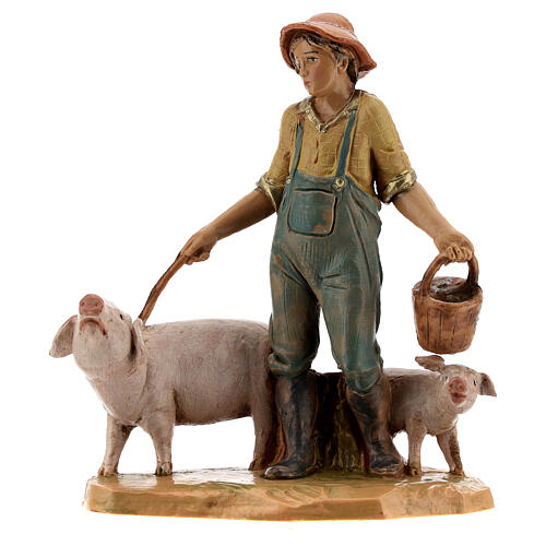 Junge mit Schweinen Fontanini für 12 cm Krippen 1