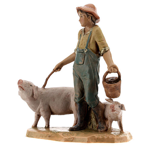 Junge mit Schweinen Fontanini für 12 cm Krippen 2
