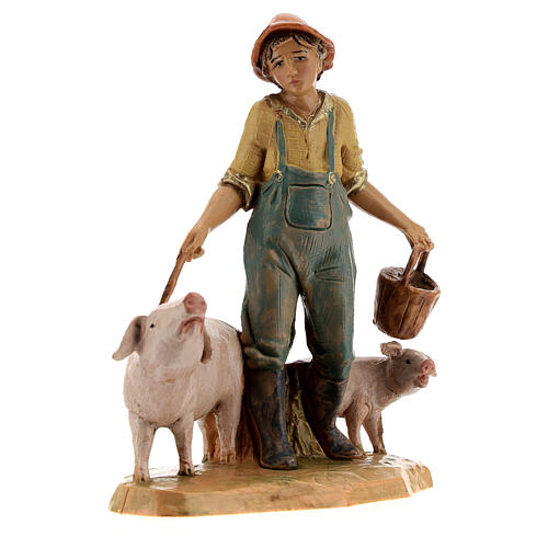 Junge mit Schweinen Fontanini für 12 cm Krippen 3