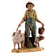 Jovem fazendeiro com porco para presépio Fontanini com figuras de altura média 12 cm s3