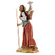 Mulher com cabrito na cesta para presépio Fontanini com figuras de altura média 30 cm s3