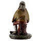 Pastore con fuoco presepe 10 cm resina colorata s4