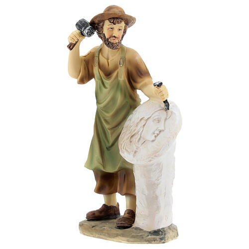 Scultore resina presepe 14 cm 2