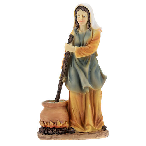 Woman cook statue resin nativity 14 cm 1