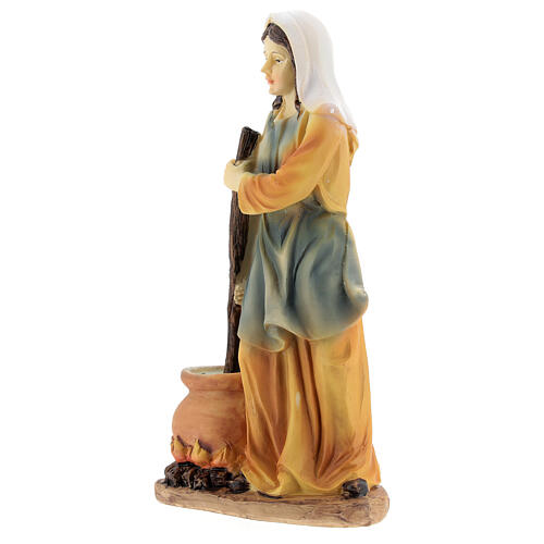 Woman cook statue resin nativity 14 cm 2