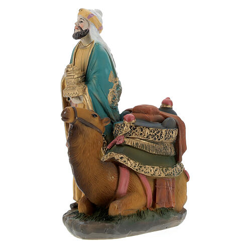 Three King statues on camel 12 cm nativity 7