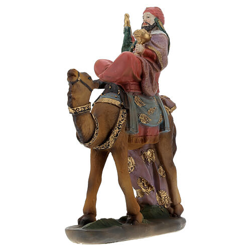 Three King statues on camel 12 cm nativity 3