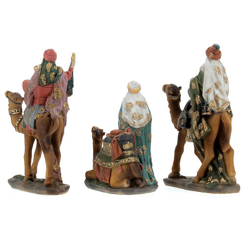 Three King statues on camel 12 cm nativity 8