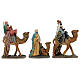 Three King statues on camel 12 cm nativity s1