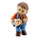 Shepherd with sheep in arm kids lines 4 cm s1