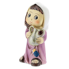 Statua contadina con brocca presepe 10 cm linea bambini