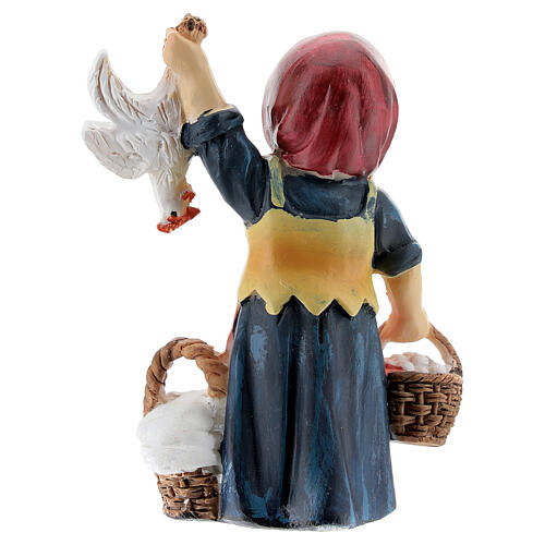 Shepherdess statue with eggs 9 cm kids nativity line 4